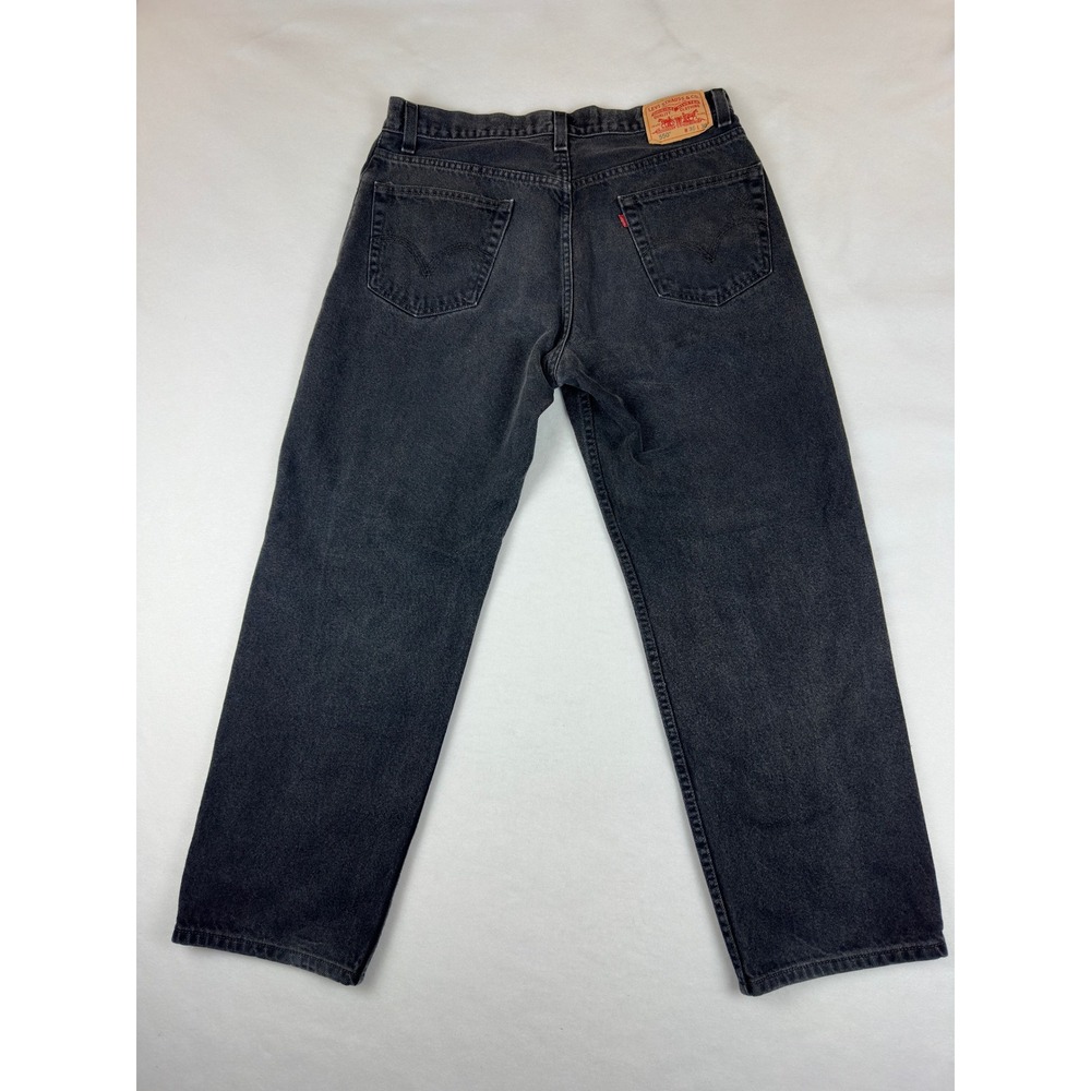 Levis 550 Relaxed Fit Jeans Mens 35x30 Faded Black Denim Straight Leg Pants - Picture 10 of 15
